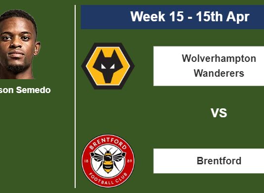 FANTASY PREMIER LEAGUE. Nélson Semedo statistics before facing Brentford on Saturday 15th of April for the 15th week.