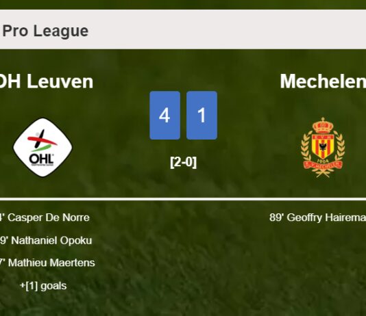 OH Leuven estinguishes Mechelen 4-1 after playing a great match