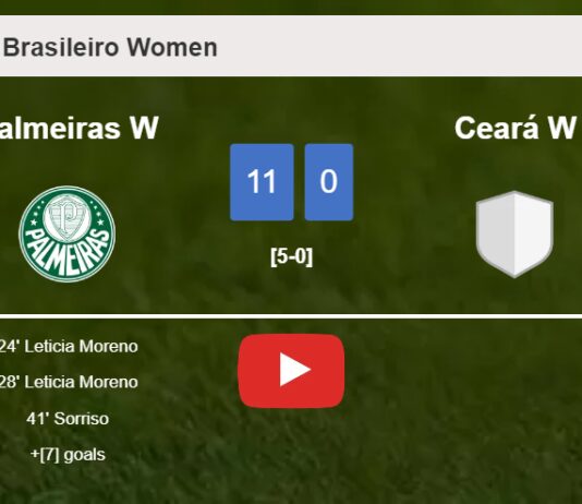 Palmeiras W obliterates Ceará W 11-0 with a fantastic performance. HIGHLIGHTS