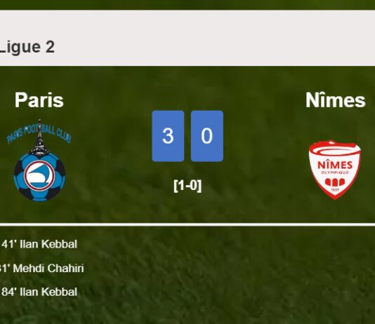 Paris obliterates Nîmes with 2 goals from I. Kebbal