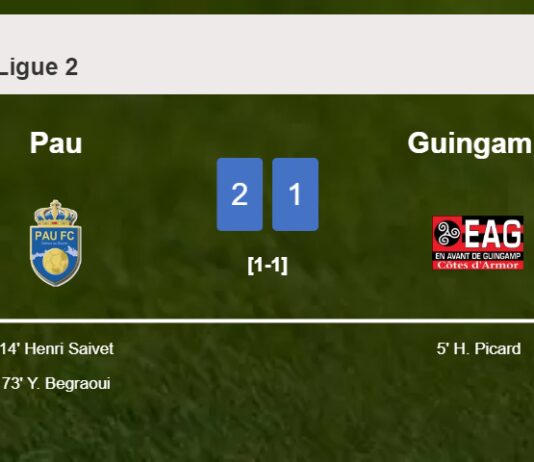 Pau recovers a 0-1 deficit to defeat Guingamp 2-1