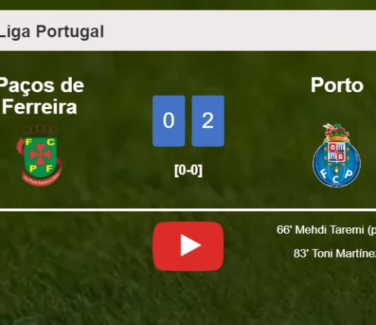 Porto defeated Paços de Ferreira with a 2-0 win. HIGHLIGHTS