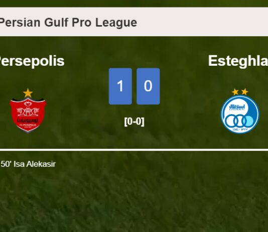 Persepolis defeats Esteghlal 1-0 with a goal scored by I. Alekasir