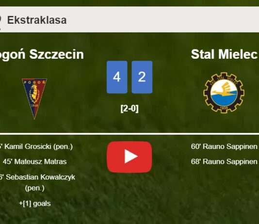Pogoń Szczecin overcomes Stal Mielec 4-2. HIGHLIGHTS