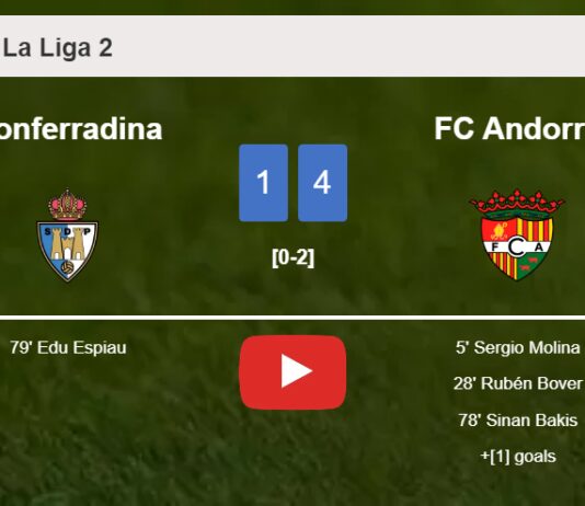FC Andorra prevails over Ponferradina 4-1. HIGHLIGHTS