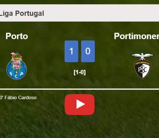 Porto defeats Portimonense 1-0 with a goal scored by F. Cardoso. HIGHLIGHTS