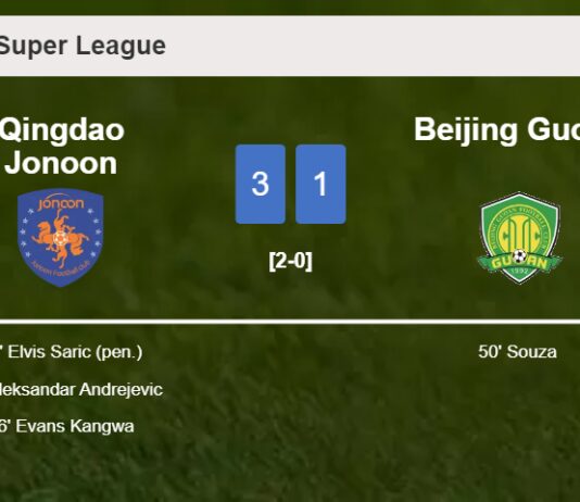 Qingdao Jonoon tops Beijing Guoan 3-1