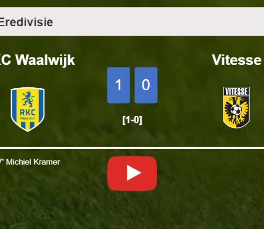 RKC Waalwijk overcomes Vitesse 1-0 with a goal scored by M. Kramer . HIGHLIGHTS