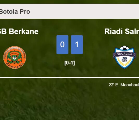 Riadi Salmi tops RSB Berkane 1-0 with a goal scored by E. Maouhoub