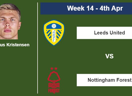 FANTASY PREMIER LEAGUE. Rasmus Kristensen statistics before facing Nottingham Forest on Tuesday 4th of April for the 14th week.