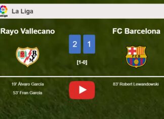 Rayo Vallecano conquers FC Barcelona 2-1. HIGHLIGHTS