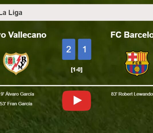 Rayo Vallecano conquers FC Barcelona 2-1. HIGHLIGHTS