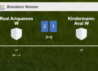 Real Ariquemes W steals a 2-1 win against Kindermann-Avaí W