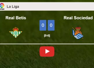 Real Betis draws 0-0 with Real Sociedad on Tuesday. HIGHLIGHTS