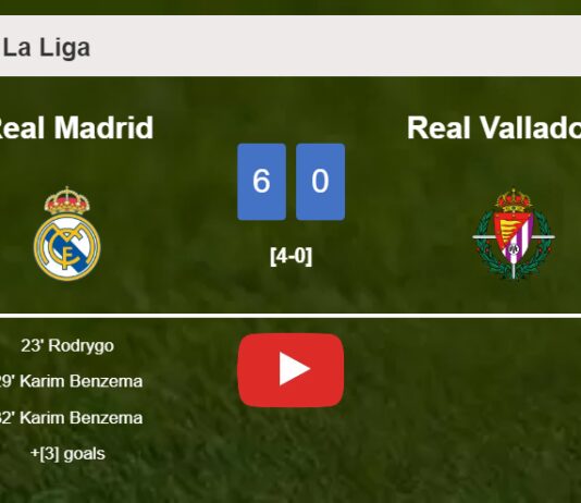 Real Madrid annihilates Real Valladolid 6-0 with a great performance. HIGHLIGHTS