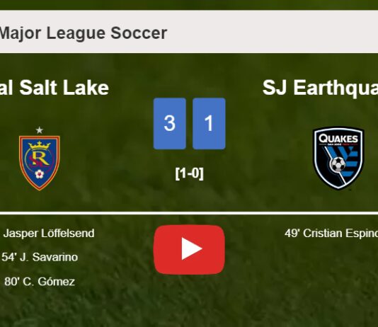 Real Salt Lake beats SJ Earthquakes 3-1. HIGHLIGHTS