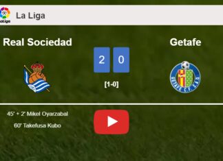 Real Sociedad surprises Getafe with a 2-0 win. HIGHLIGHTS