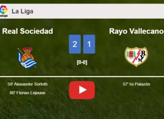 Real Sociedad recovers a 0-1 deficit to conquer Rayo Vallecano 2-1. HIGHLIGHTS