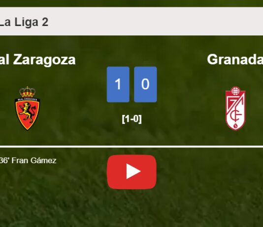 Real Zaragoza defeats Granada 1-0 with a goal scored by F. Gámez. HIGHLIGHTS
