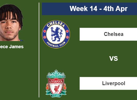 FANTASY PREMIER LEAGUE. Reece James statistics before facing Liverpool on Tuesday 4th of April for the 14th week.