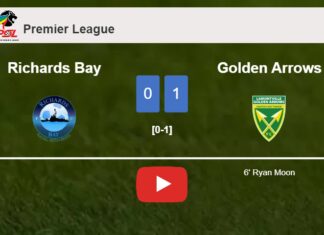 Golden Arrows prevails over Richards Bay 1-0 with a goal scored by R. Moon. HIGHLIGHTS