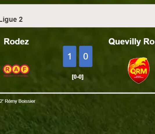 Rodez beats Quevilly Rouen 1-0 with a goal scored by R. Boissier