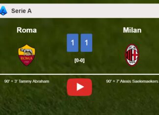 Roma and Milan draw 1-1 on Saturday. HIGHLIGHTS