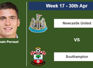 FANTASY PREMIER LEAGUE. Romain Perraud statistics before playing vs Newcastle United on Sunday 30th of April for the 17th week.