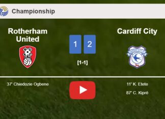 Cardiff City snatches a 2-1 win against Rotherham United. HIGHLIGHTS