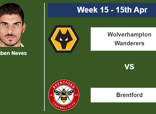FANTASY PREMIER LEAGUE. Rúben Neves statistics before facing Brentford on Saturday 15th of April for the 15th week.