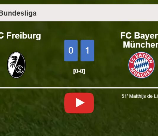FC Bayern München defeats SC Freiburg 1-0 with a goal scored by M. de. HIGHLIGHTS
