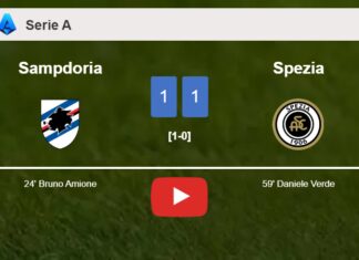 Sampdoria and Spezia draw 1-1 on Saturday. HIGHLIGHTS