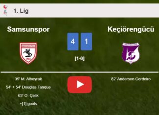 Samsunspor estinguishes Keçiörengücü 4-1 with a superb performance. HIGHLIGHTS