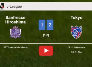 Tokyo prevails over Sanfrecce Hiroshima 2-1. HIGHLIGHTS