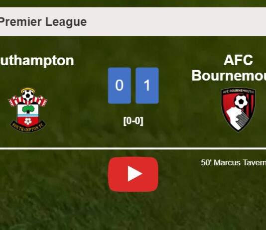 AFC Bournemouth conquers Southampton 1-0 with a goal scored by M. Tavernier. HIGHLIGHTS