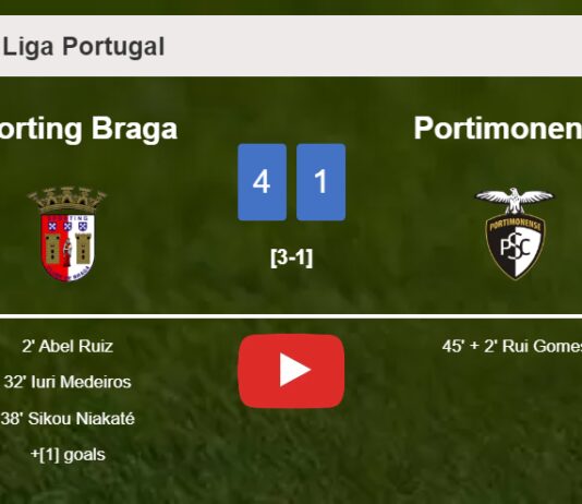 Sporting Braga wipes out Portimonense 4-1 with a great performance. HIGHLIGHTS