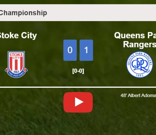 Queens Park Rangers overcomes Stoke City 1-0 with a goal scored by A. Adomah. HIGHLIGHTS