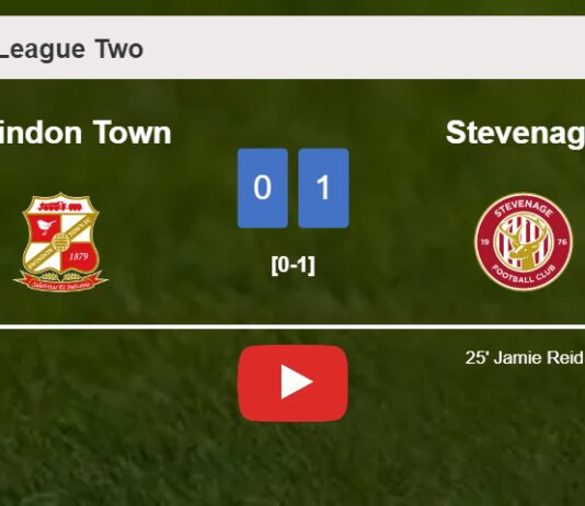 Stevenage defeats Swindon Town 1-0 with a goal scored by J. Reid. HIGHLIGHTS