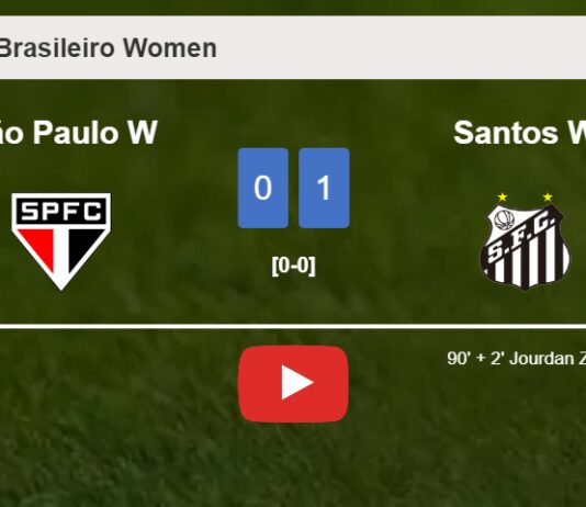 Santos W defeats São Paulo W 1-0 with a late goal scored by J. Ziff. HIGHLIGHTS