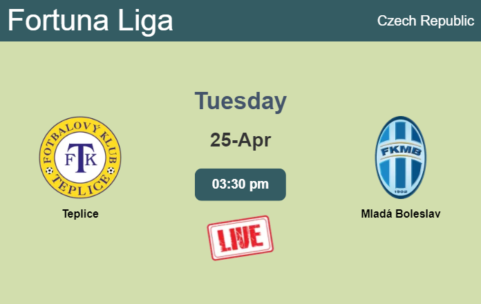 How to watch Teplice vs. Mladá Boleslav on live stream and at what time