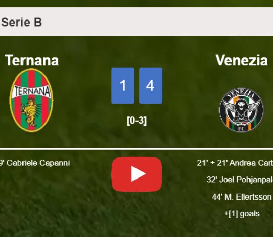 Venezia tops Ternana 4-1. HIGHLIGHTS