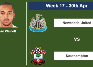 FANTASY PREMIER LEAGUE. Theo Walcott stats before clashing against Newcastle United on Sunday 30th of April for the 17th week.