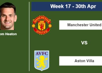 FANTASY PREMIER LEAGUE. Tom Heaton stats before playing vs Aston Villa on Sunday 30th of April for the 17th week.