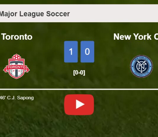 Toronto tops New York City 1-0 with a goal scored by C. Sapong. HIGHLIGHTS