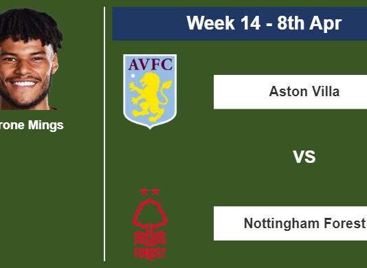 FANTASY PREMIER LEAGUE. Tyrone Mings statistics before facing Nottingham Forest on Saturday 8th of April for the 14th week.
