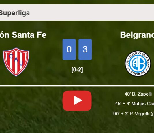 Belgrano prevails over Unión Santa Fe 3-0. HIGHLIGHTS