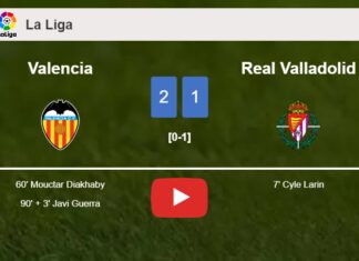 Valencia recovers a 0-1 deficit to prevail over Real Valladolid 2-1. HIGHLIGHTS
