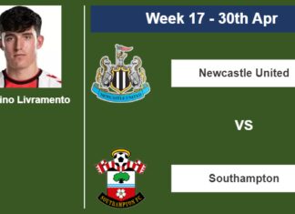 FANTASY PREMIER LEAGUE. Valentino Livramento statistics before the encounter against Newcastle United on Sunday 30th of April for the 17th week.