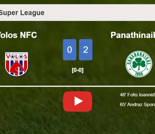 Panathinaikos defeats Volos NFC 2-0 on Wednesday. HIGHLIGHTS