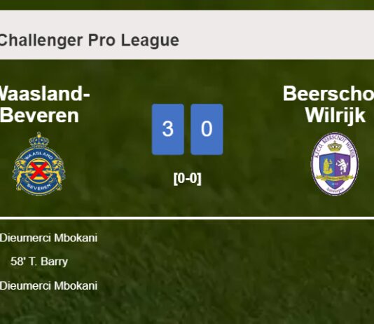 Waasland-Beveren demolishes Beerschot-Wilrijk with 2 goals from D. Mbokani